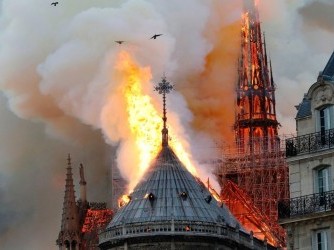 Notre Dame de Paris in Flames