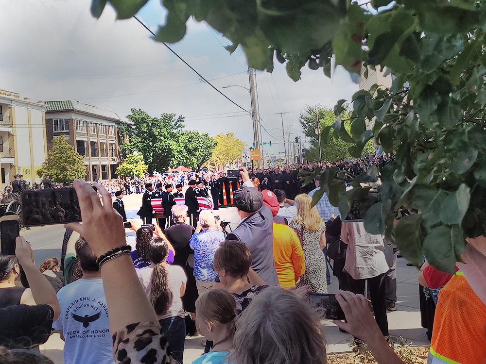 Fr. Kapaun's Casket is Taken into Cathedral of the Immaculate Conception1